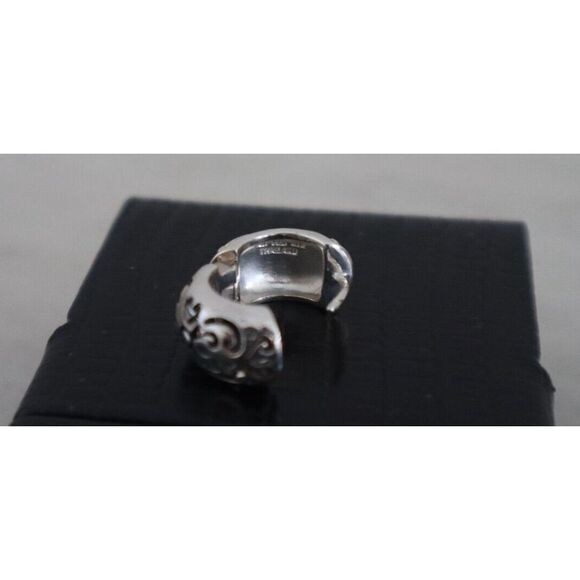 Sterling Silver & 14K Gold Bali Pebbled Flower Post Clip Earrings $250 - Picture 6 of 6